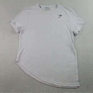 Gymshark Essential Asymmetrical Side-Tie T Shirt Womens Small White Tee Active S